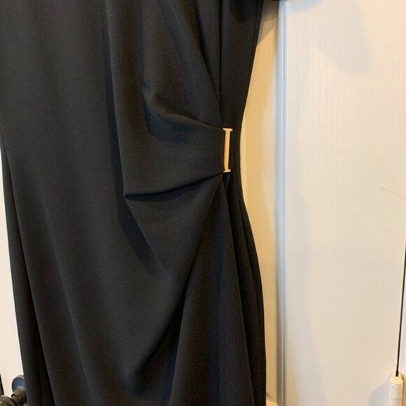 David Warren New York Black Dress Gold Accent - Picture 2 of 5